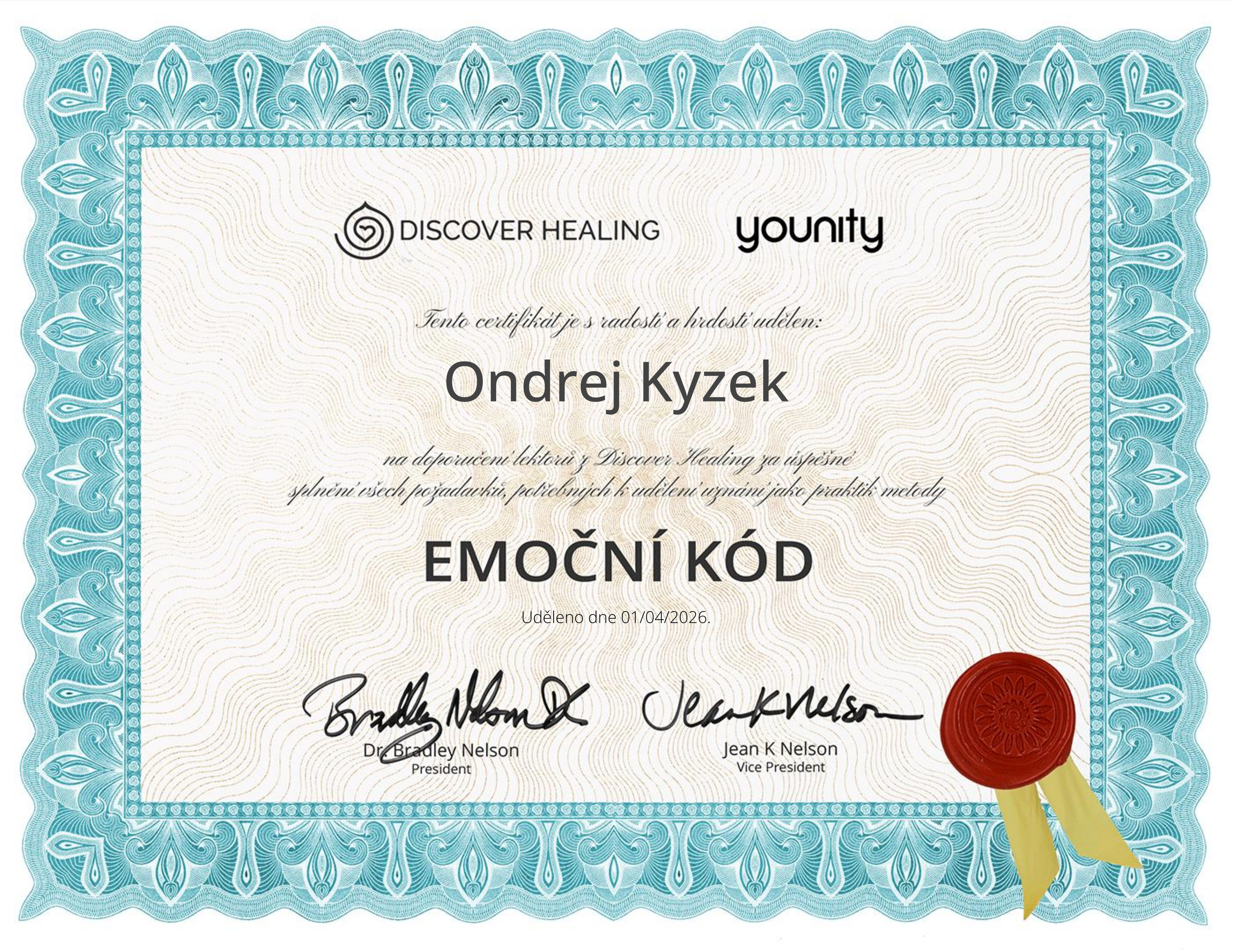 Certifikát praktika emočného kódu